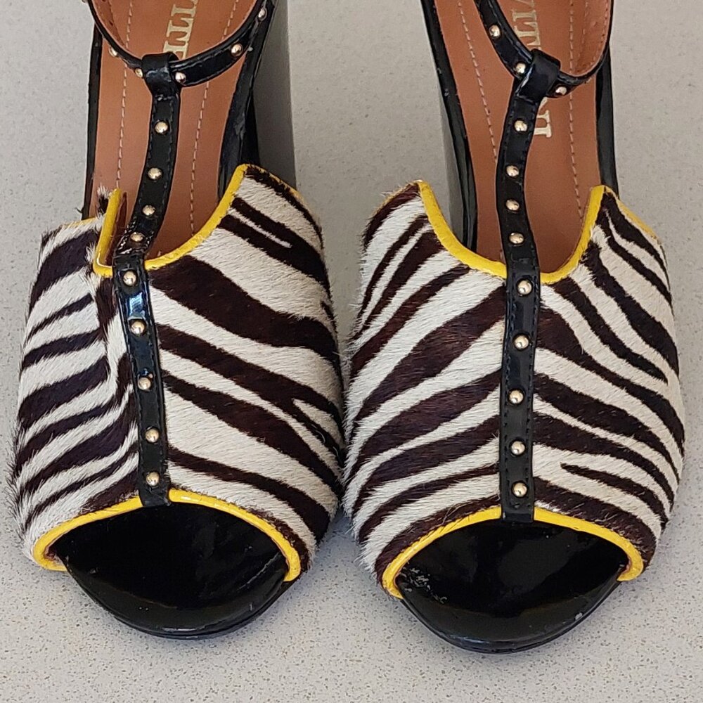 Di Vitrini Zebra Pattern Block/Wedge Heel Shoes W… - image 3